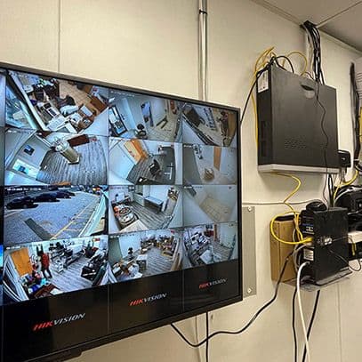 Completed CCTV system installation