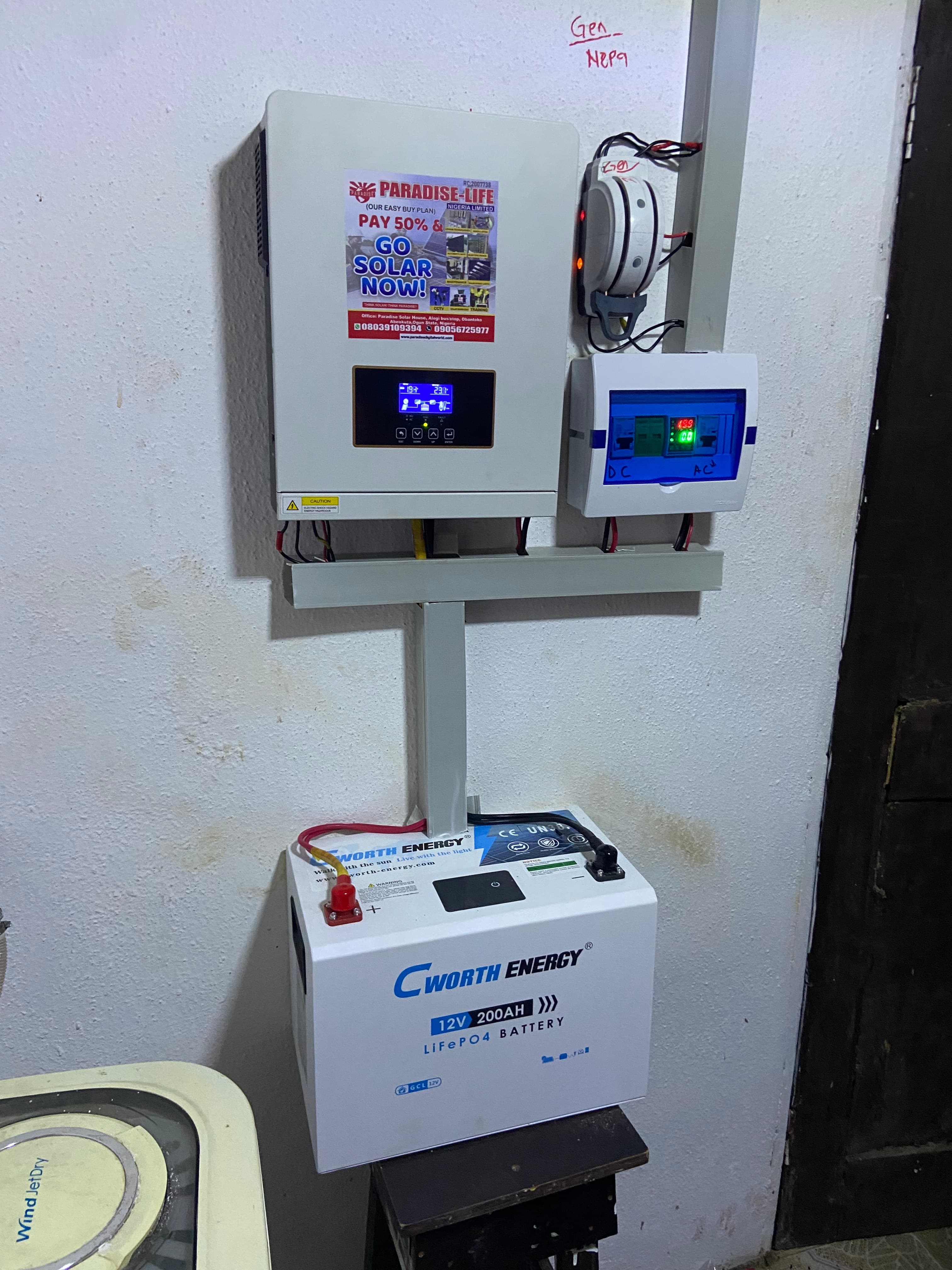 1kVA complete installation indoors