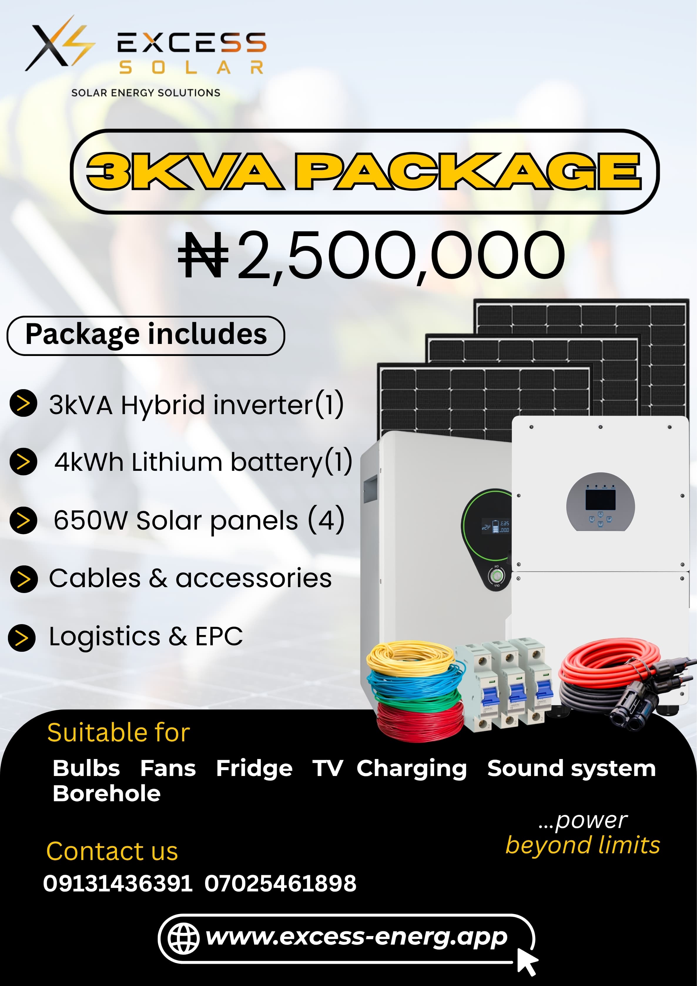 Excess Solar 3kVA package design