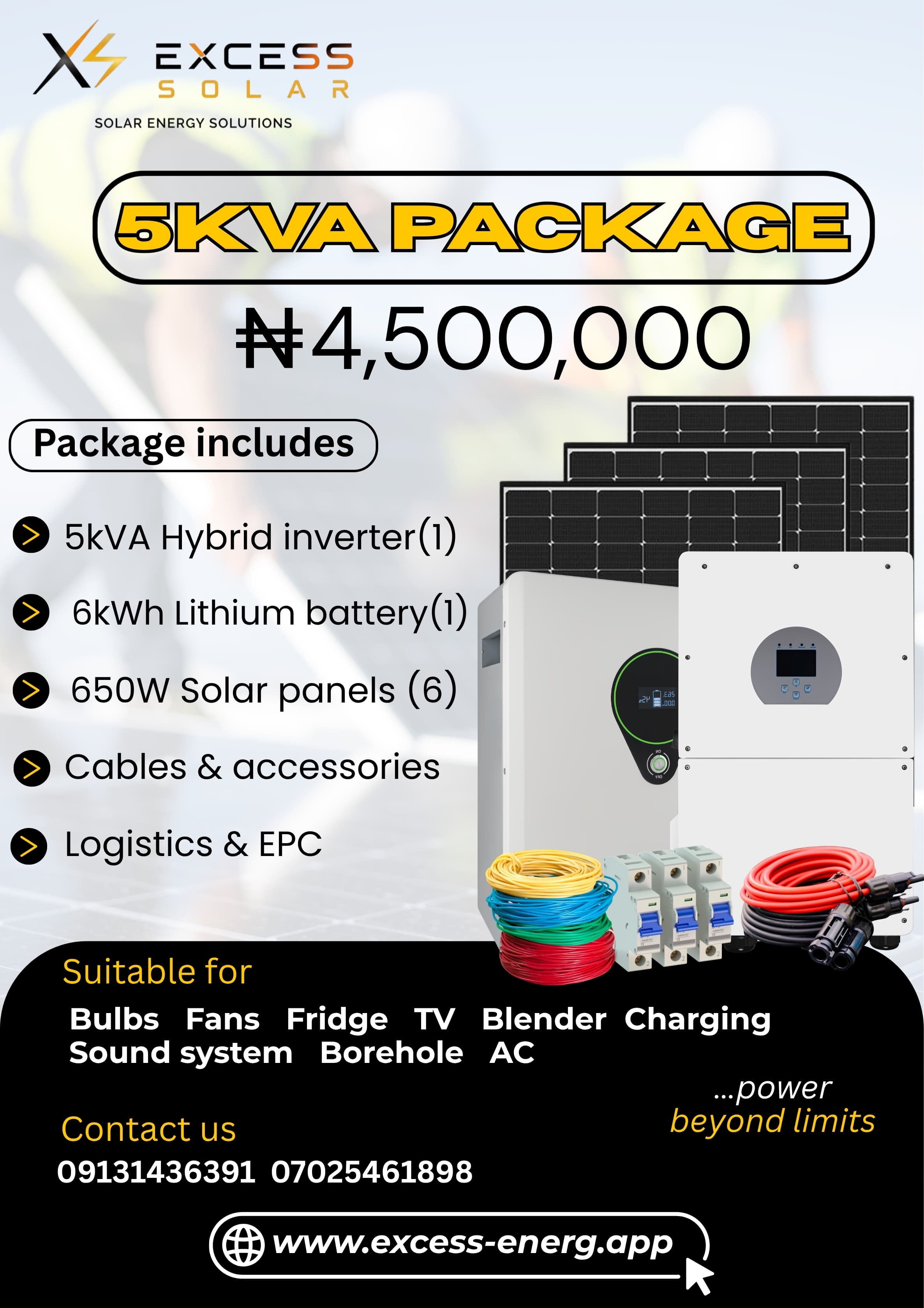 Excess Solar 5kVA package design