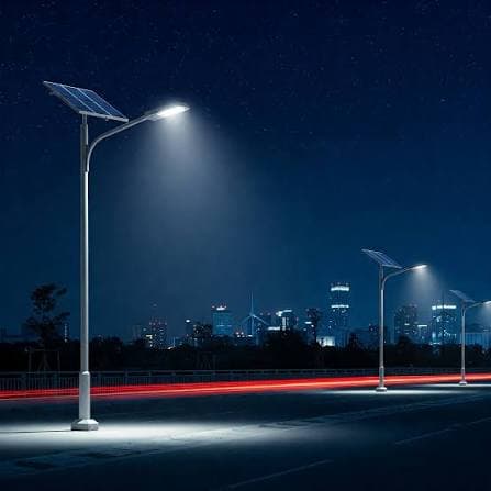 Completed solar street lighting project