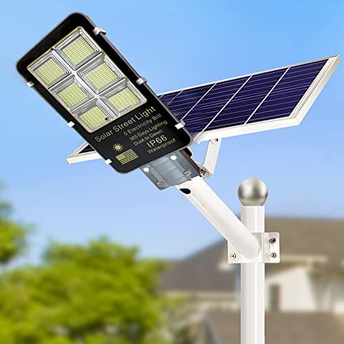 Installed solar street light