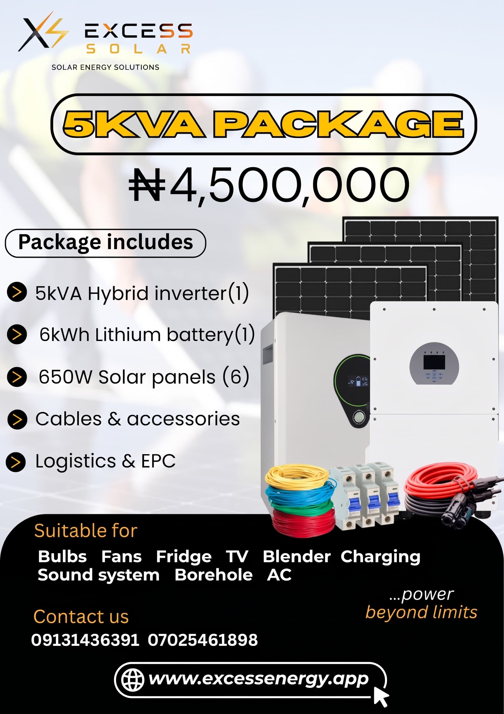 Excess Solar 5kVA package design